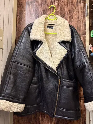 ZARA 보아 라이닝 싱글 라이더 자켓