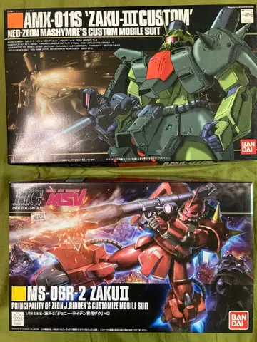 반다이 HG 자쿠 III 커스텀 & 자쿠 II 세트