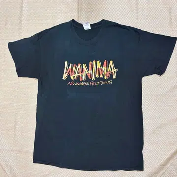 WANIMA L 사이즈 T셔츠 피자 패턴