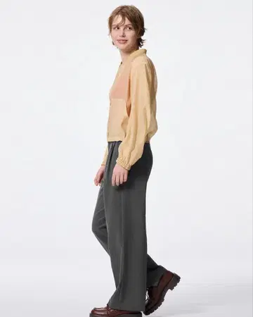 GU 턱 와이드 팬츠 다크 그레이