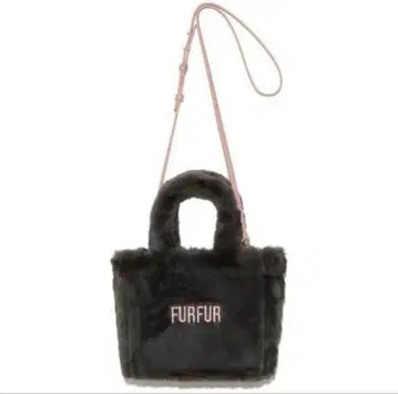 FURFUR 에코 퍼 토트백 차콜 그레이