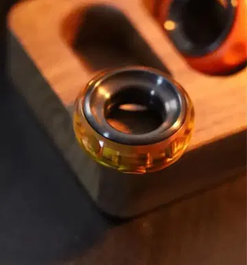 호박색 pei 반지 피젯 토이 EDC 핸드 스피너