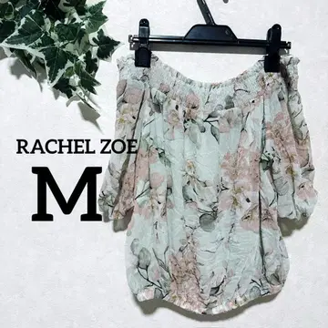 RACHEL ZOE [ M ] 플라워 프린트 반팔 오프숄더 상의