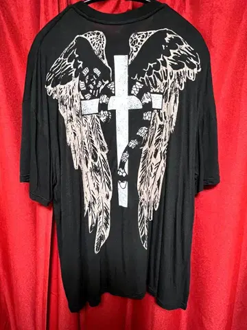 [ 새상품급 페스티벌 한정판 ] HYDE 착용 깃털 T셔츠 L사이즈