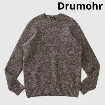 돌모어 크루넥 울 부클레 스웨터 브라운