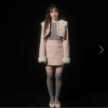 버블스 퍼 자켓 셋업 핑크