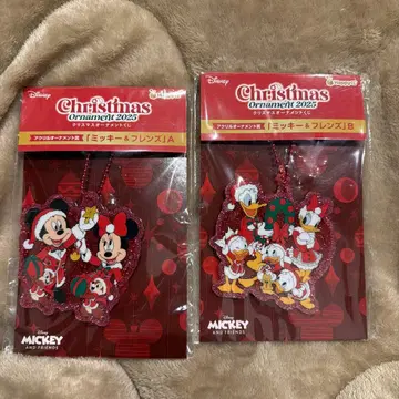 디즈니 크리스마스 아크릴 오너먼트 제일복권 2종