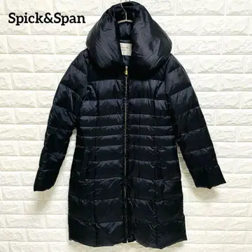 새상품급 스픽 앤 스팬 숄카라 A라인 다운 코트 36 S 블랙