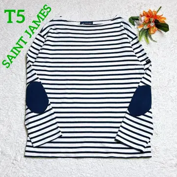 새상품급/세인트 제임스 엘르 엘보 패치 바스크 셔츠 보더 웨쌍 T5