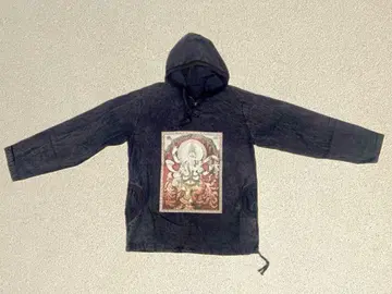 [ 새상품 ] 가네샤 패턴 후디 블랙