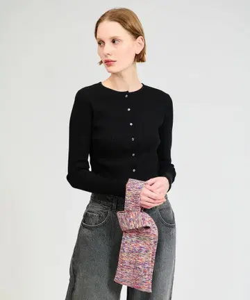 미사용 새상품 cfcl NOTCHED RIB 니트 백 멀티 컬러 레드