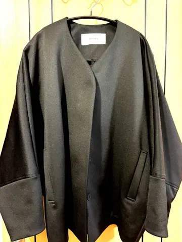 어도어 노카라 자켓 코트 ADORE 블랙