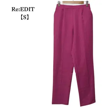 [리디] 테이퍼드 팬츠 쇼킹 핑크 백 밴딩 S 사이즈