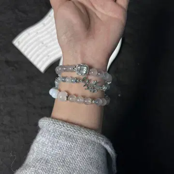 파스텔 컬러 다층 팔찌