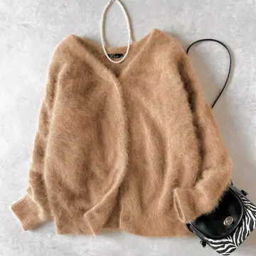 어반리서치 로쏘 울 2way 퍼지 가디건 카멜