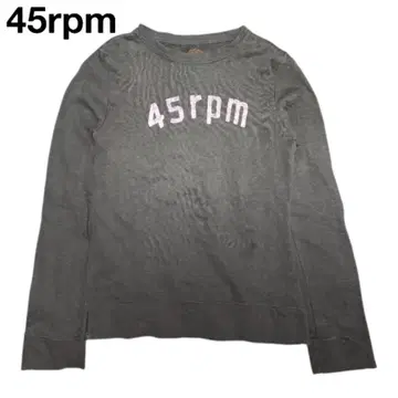 45rpm 페이드 그레이 코튼 맨투맨 트레이닝복