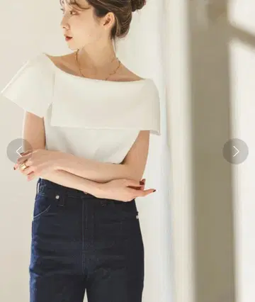 NOBLE 케이프 블라우스 오프숄더 소프트 트윌