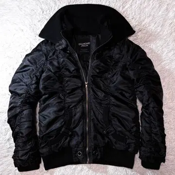 y2k 헤이세이 갸루 패딩 자켓 올 블랙