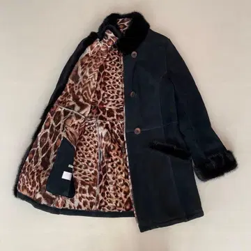 Sherling MoonBAT 레오파드 리얼 무스탕 퍼 가죽