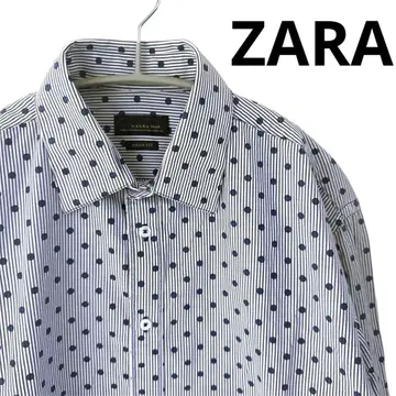 자라 긴팔 셔츠 스트라이프 M 남성용