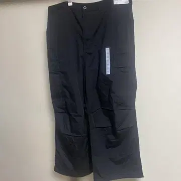 블랙 워크 팬츠 2 포켓