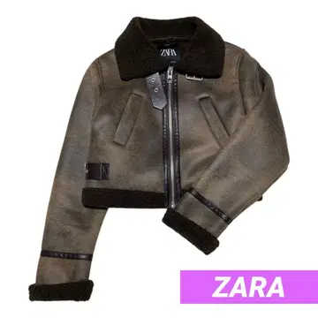 새상품급 ZARA 페이크 무스탕 자켓 벨트 보아 빈티지조 M