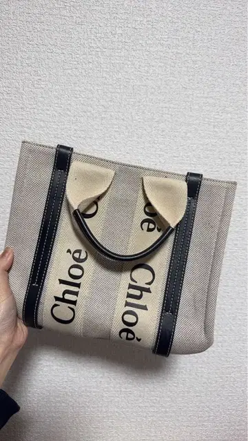 끌로에 토트백 베이지/블랙