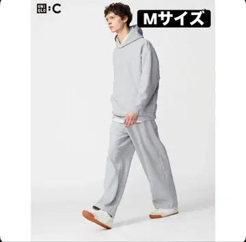 유니클로C / 맨투맨 와이드 팬츠 그레이 M