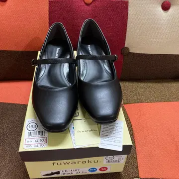 후와라쿠 블랙 펌프스 23.5cm fuwa raku