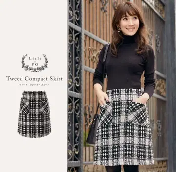 트위드 컴팩트 스커트 [ Liala x PG ]