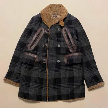 BEAMS PLUS 피코트 가죽 절개 wind stopper