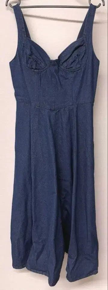 어나더 앙제 오버롤 스커트 원피스 데님 레이스업