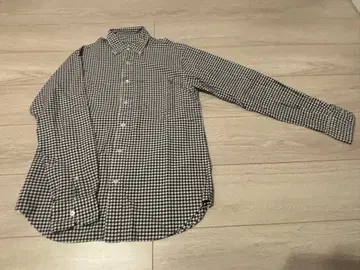 [ BEAUTY&YOUTH ] 새상품급 체크 무늬 긴팔 셔츠 블랙 화이트