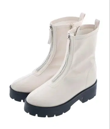 센터 지퍼 트랙 밑창 스트레치 숏부츠