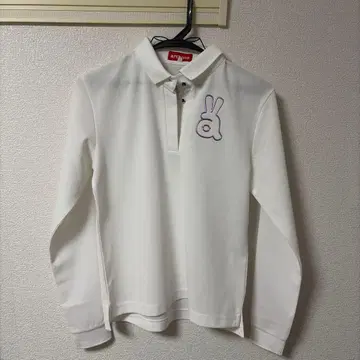 아르키비오 화이트 긴팔 피케 셔츠 38