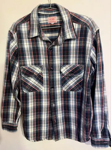 BIG MIKE 체크 무늬 플란넬 셔츠 L 사이즈