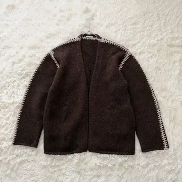 새상품급 Steven Alan 셰틀랜드 울 가디건 브라운