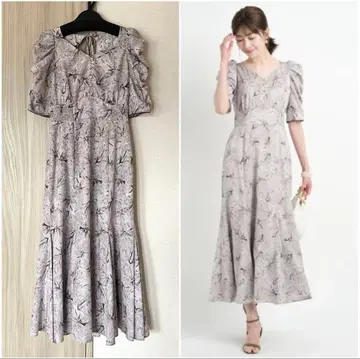 아푸와이저 리셰 반팔 롱 원피스 xs 롱 원피스 그레이지 계열