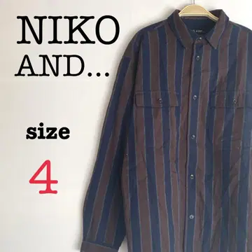 NIKO AND - 니코앤드 [ 4 ] 여성용 스트라이프 셔츠 빅