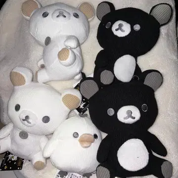 리락쿠마 흑백 리락쿠마 코듀로이 봉제 인형 5종 세트