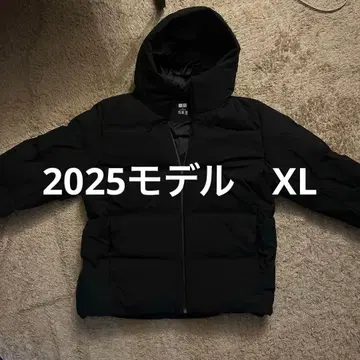 유니클로 심리스 다운 후드티 XL 2025 블랙