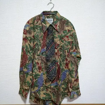 셔츠 넥타이 세트 보타니컬 앵무새