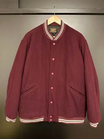 SKOOKUM 바시티 자켓 버건디 SHIPS 별주