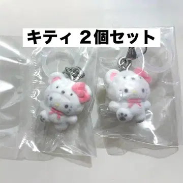 익명 배송 산리오 메지루시 액세서리 가챠 키티 2개 세트