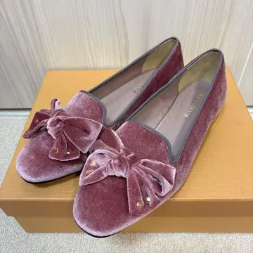 BARCLAY 버클레이 리본 오페라 펌프스 핑크 23.5cm