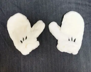 미키 손 모양 미튼 화이트