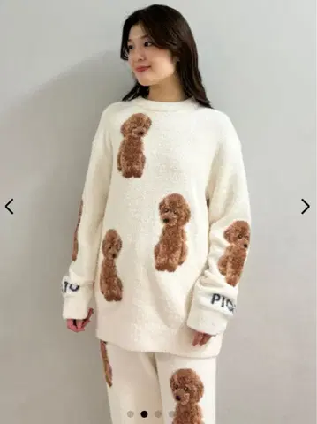 [ 거의 미사용 ] 젤라또피케 옴 토이 푸들 자카드 풀오버