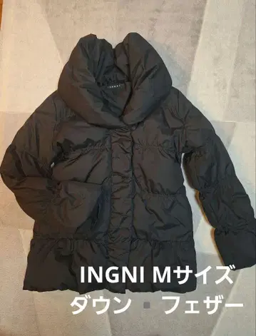 INGNI 블랙 다운 코트 M 사이즈 블랙