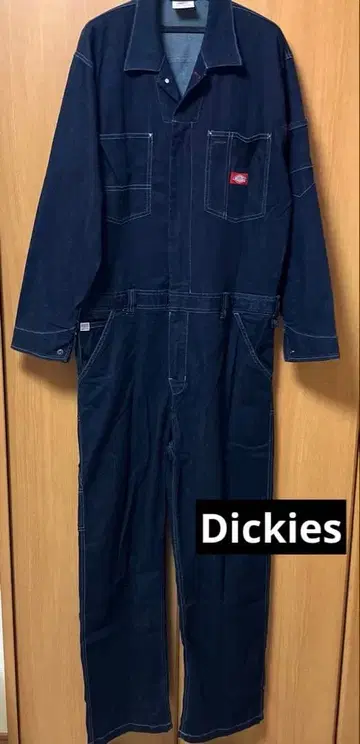 [ 미사용 ] 디키즈 반팔 작업복 네이비