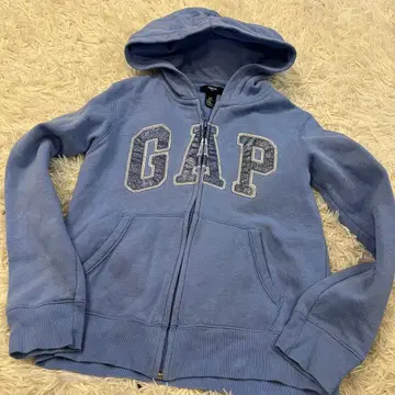 y2k GAP 후드티 로고 라메 반짝이는 그런지 헤이세이 갸루 스카이블루